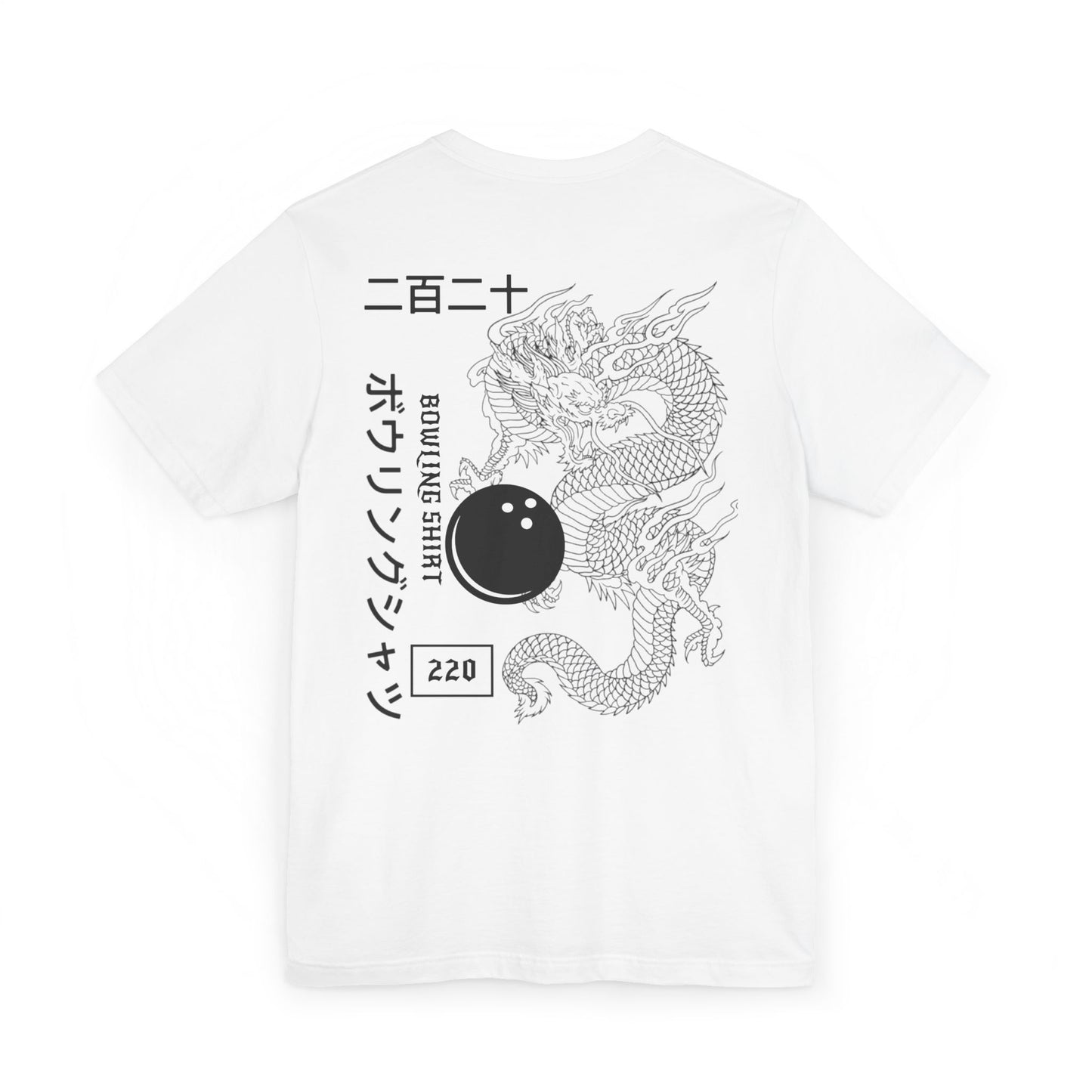 B/W Japanese Dragon Bowling Shirt