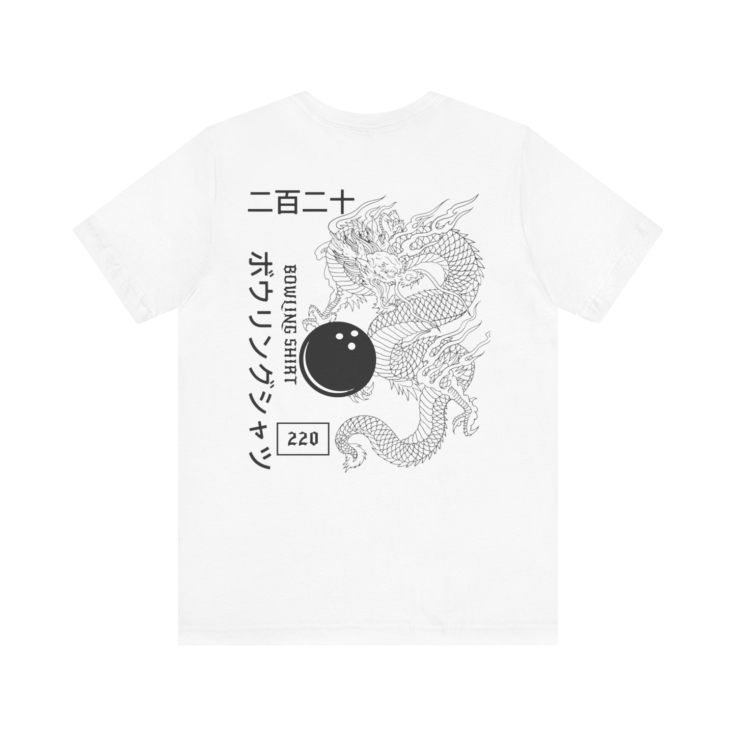 B/W Japanese Dragon Bowling Shirt