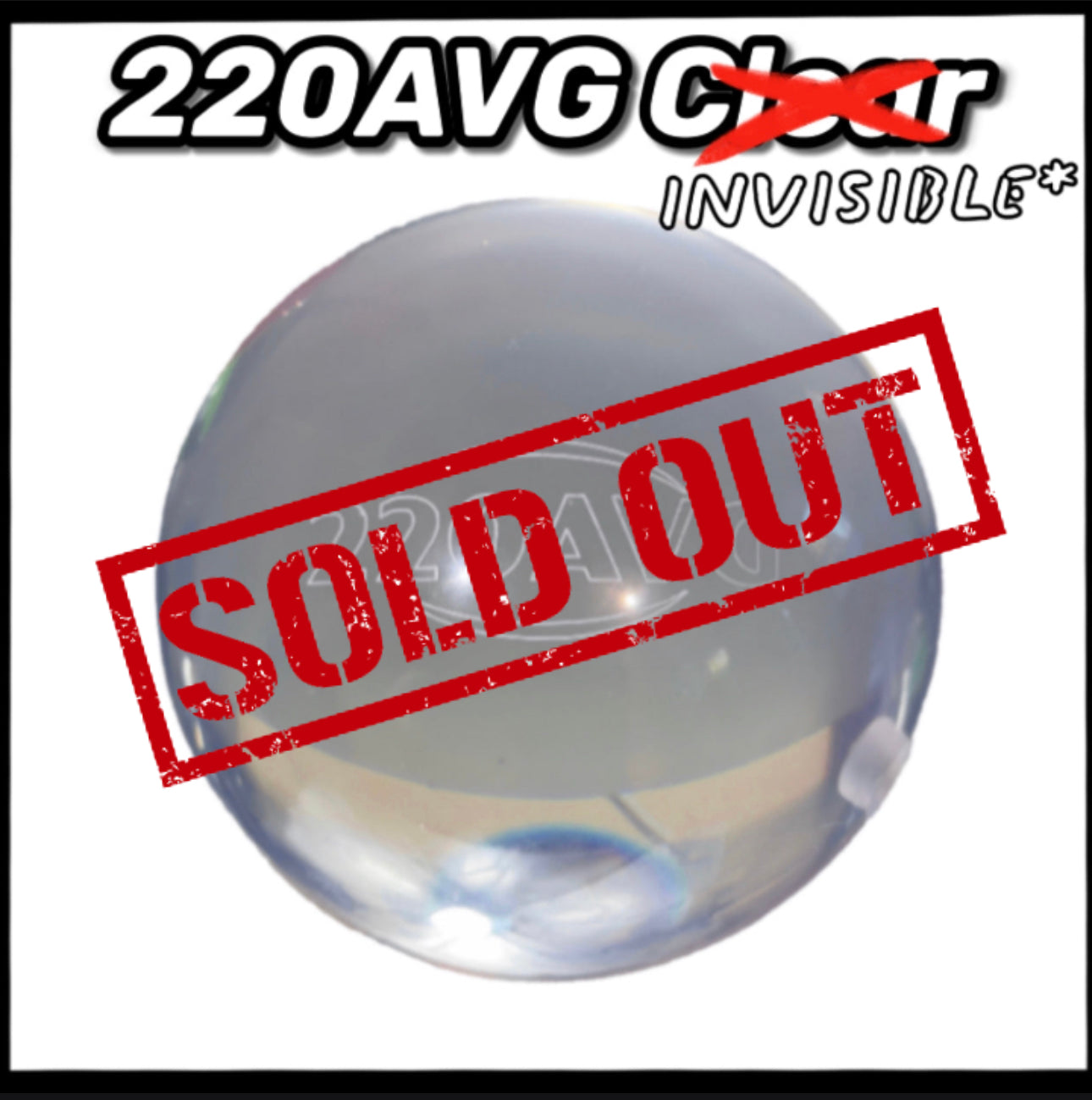220AVG INVISIBLE Bowling Ball (PREORDER)