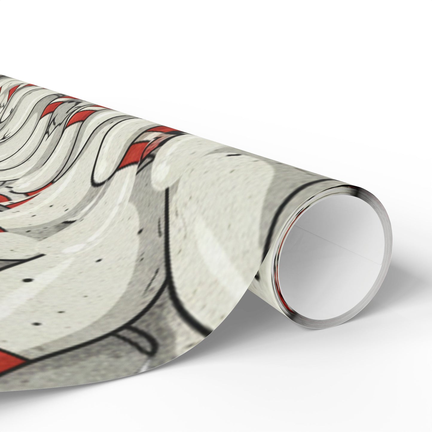 Holiday Holly Wrapping Paper Roll - Festive Mistletoe Gift Wrap