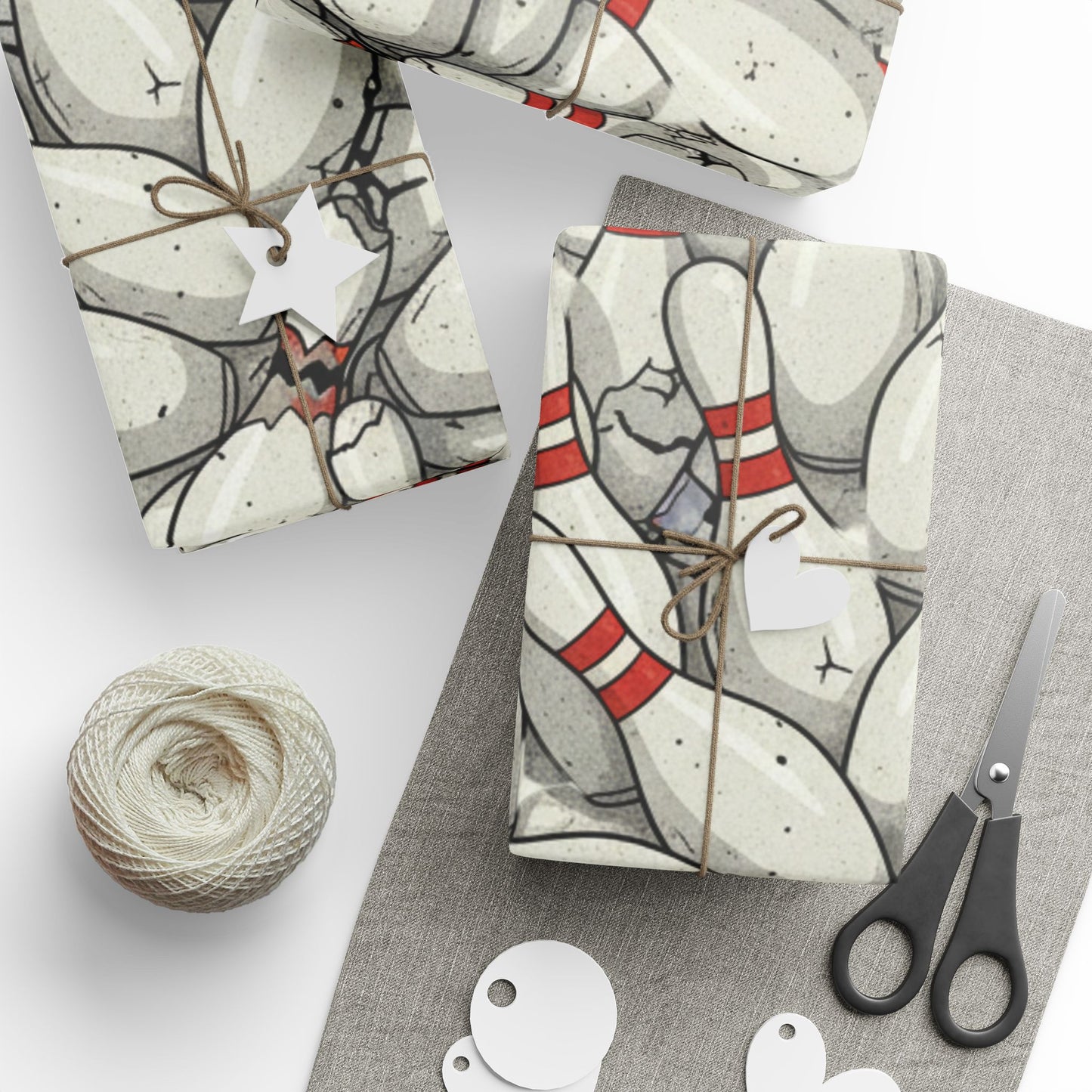 Holiday Holly Wrapping Paper Roll - Festive Mistletoe Gift Wrap