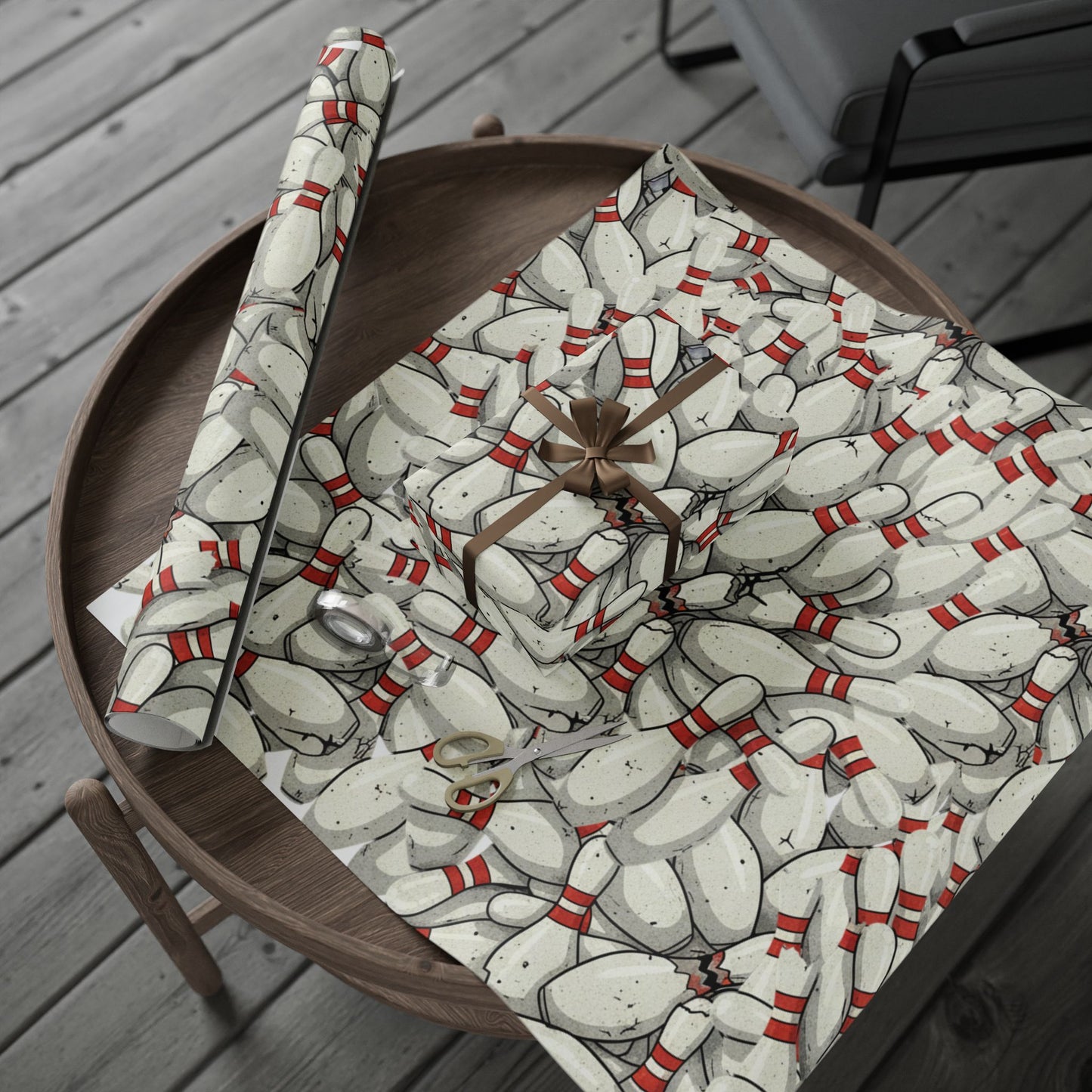 Holiday Holly Wrapping Paper Roll - Festive Mistletoe Gift Wrap