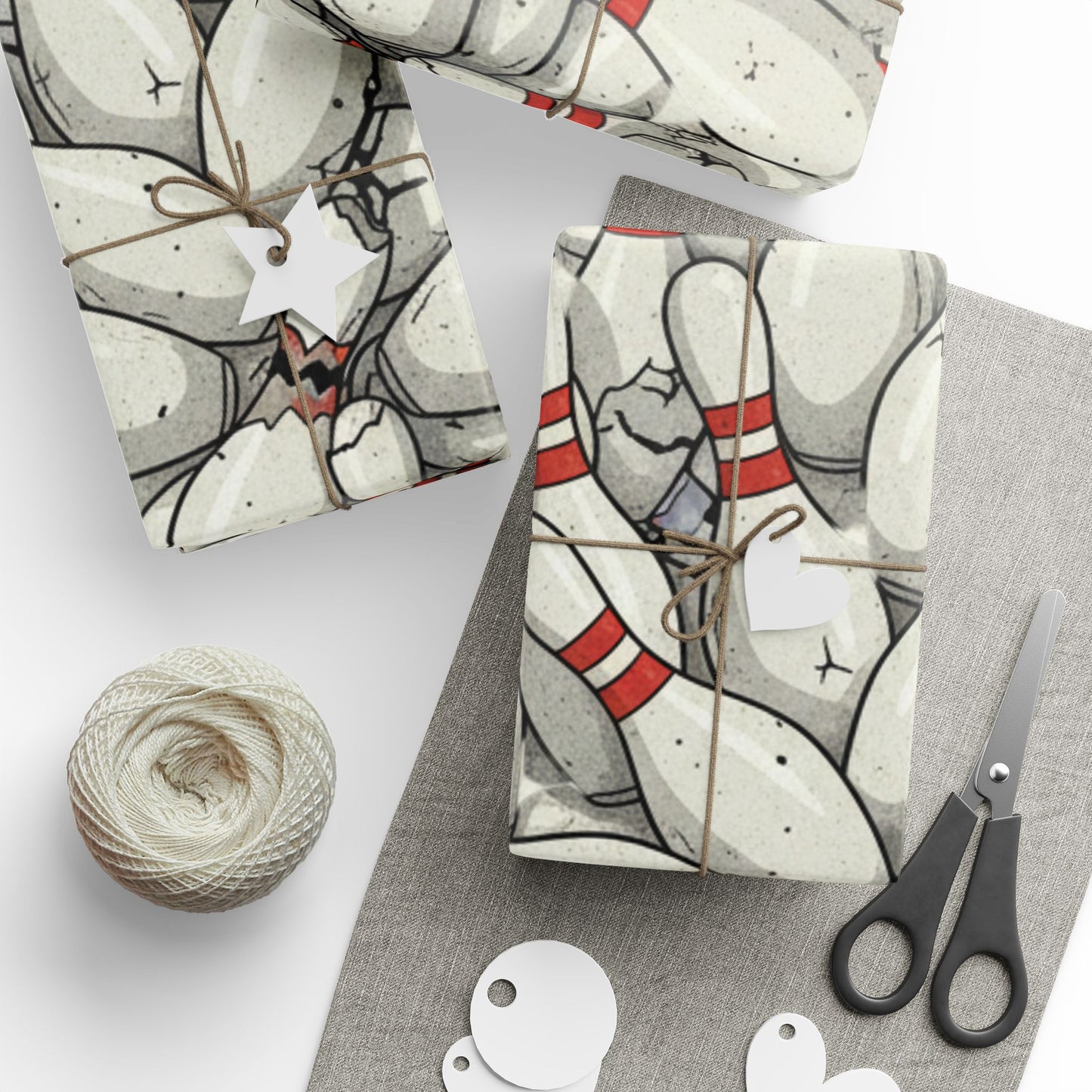 Holiday Holly Wrapping Paper Roll - Festive Mistletoe Gift Wrap