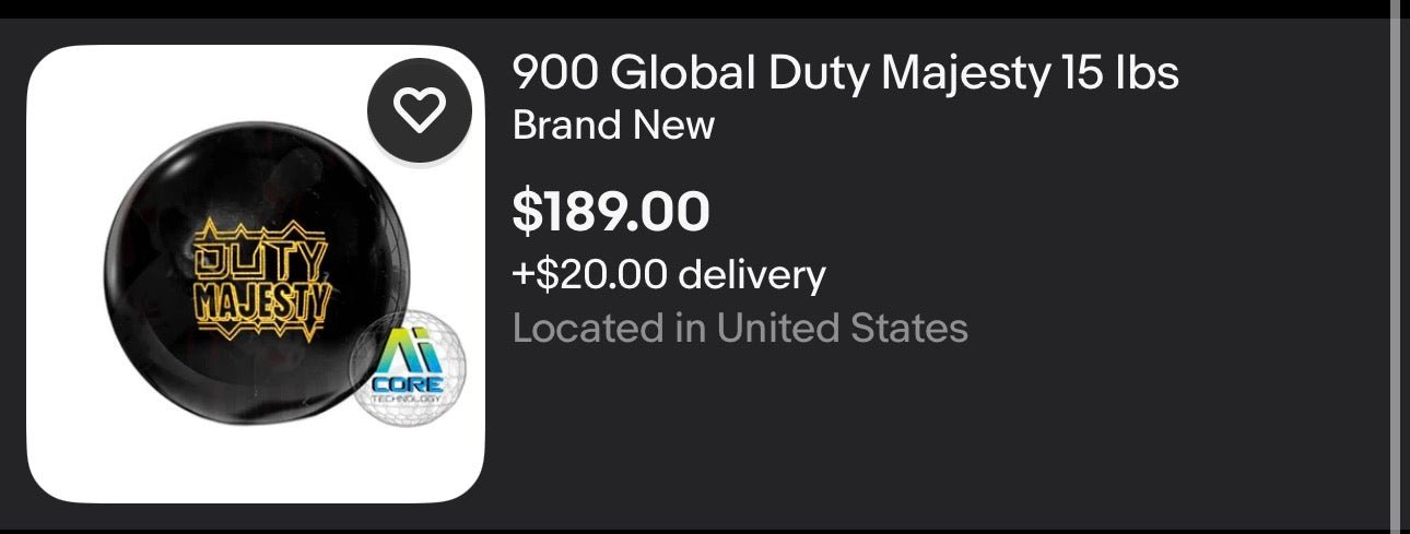 NEW 900 Global Duty Majesty (16LB) (OVERSEAS)
