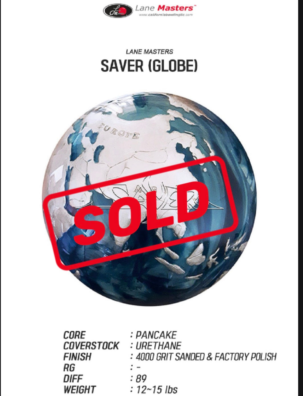 USED Lane Masters Globe (15LB)