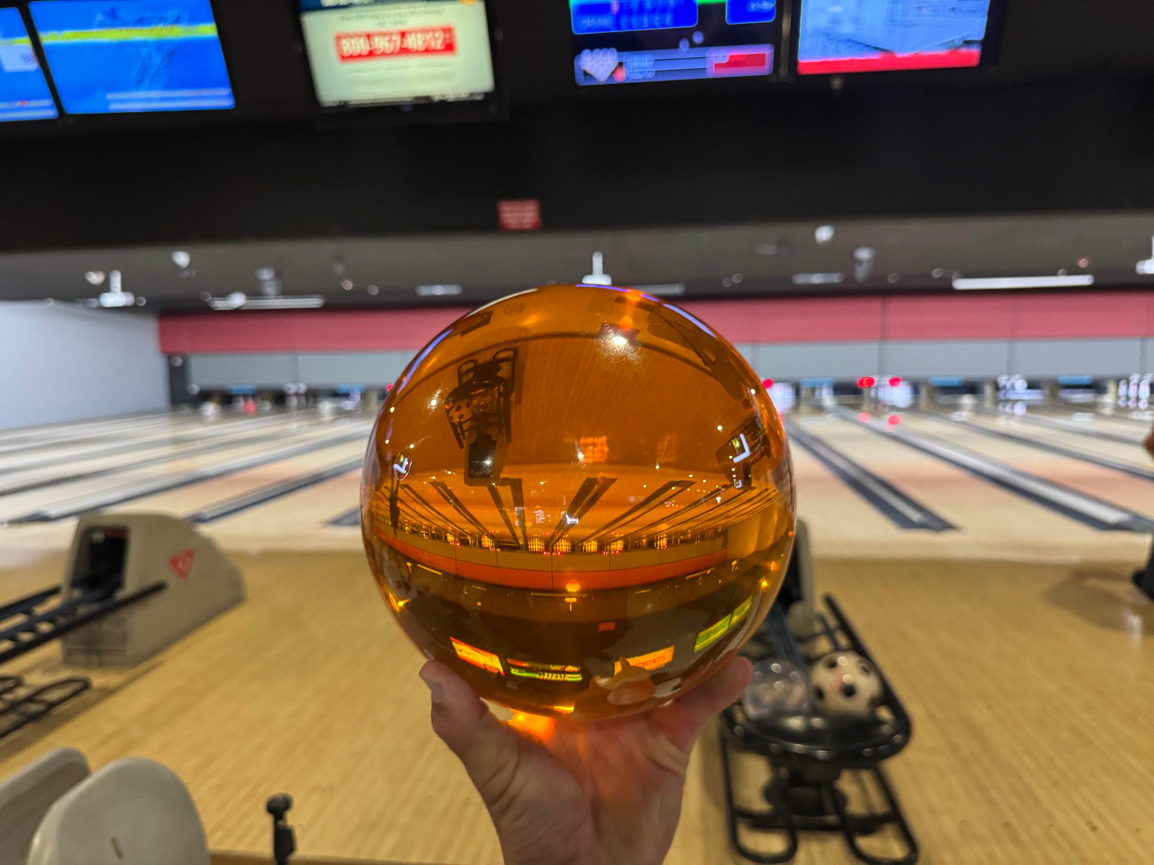 Orange Invisible Bowling Ball (PREORDER)