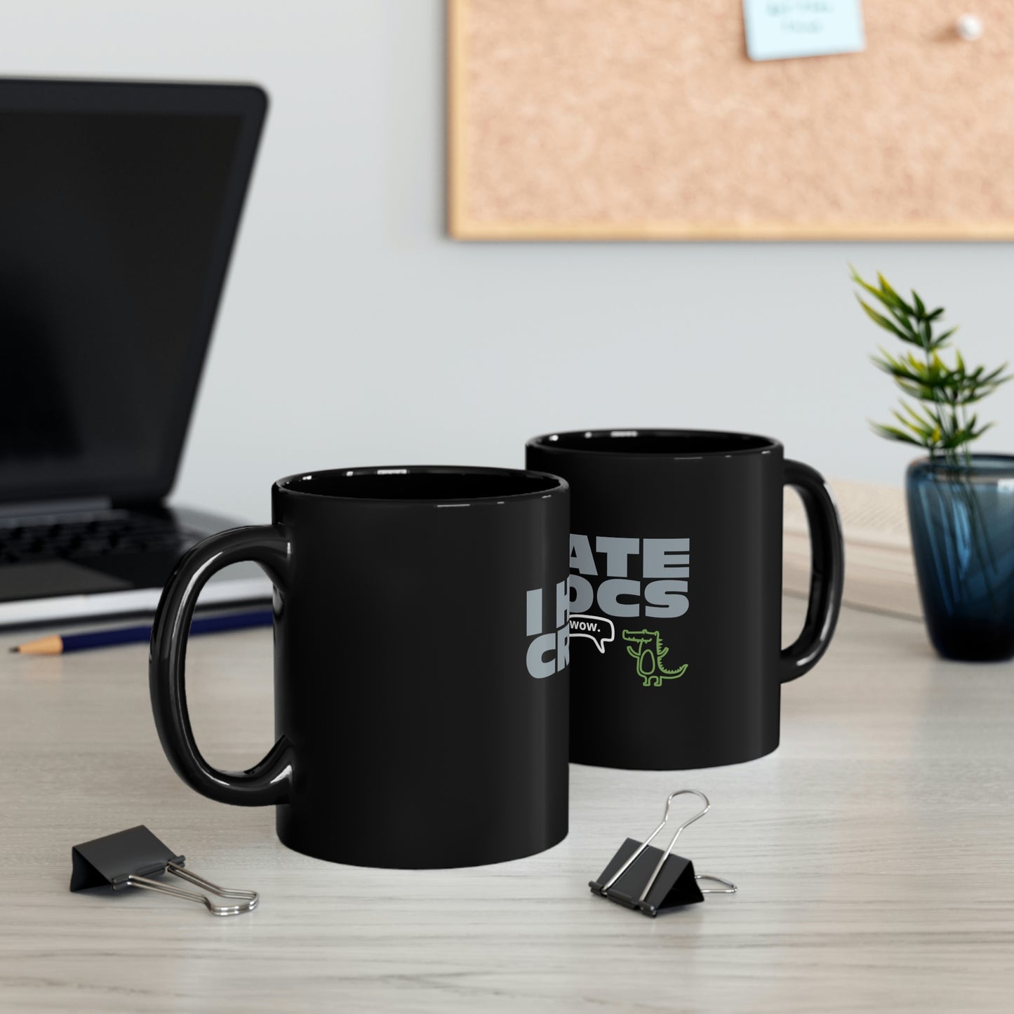 I HATE CROCS 11oz Black Mug