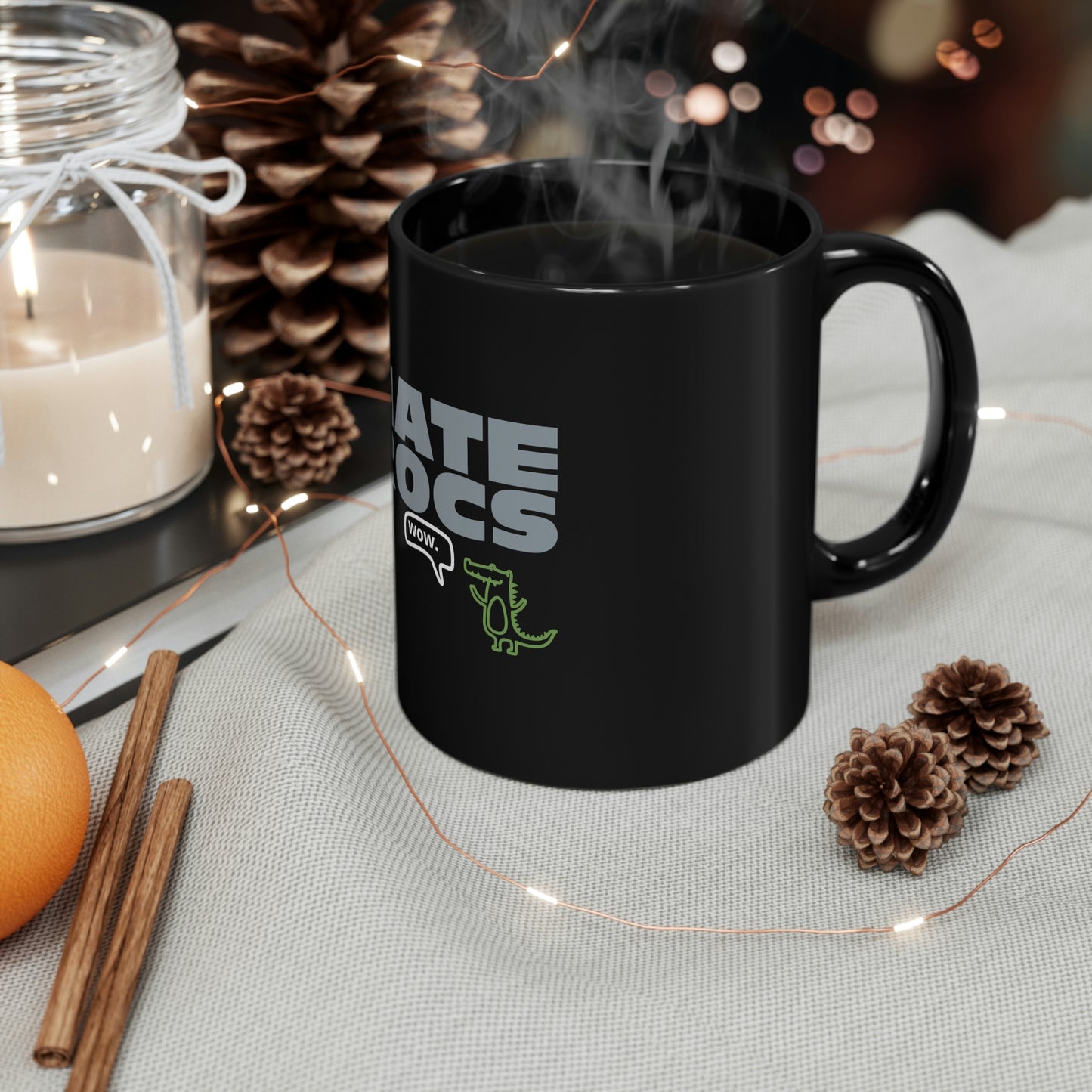 I HATE CROCS 11oz Black Mug